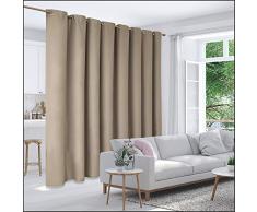 deconovo massiv Sichtschutz Raumteiler Tülle Top Vorhang 1 Panel 15ft Wide x 9ft Tall khaki
