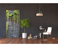 AG Design FTV 1503 Gras an der Wand, Papier Fototapete - 90x202 cm - 1 Teil, Papier, multicolor, 0,1 x 90 x 202 cm