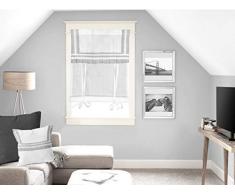 Soleil docre Forever Scheibengardine, Voile, Baumwolle, Weiß, 60 x 90 cm