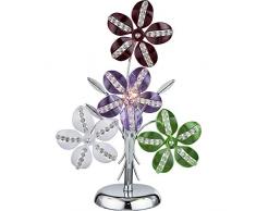 Grandiose 1-flg Tisch Schreibtisch Lampe Hobbyzimmer Chrom Globo KAUNOS 51422T