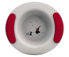 Ornamin Kinderschale 200 ml Zauberer rot | stabiles Kinder-Geschirr, optimal für Kinderportionen | Melamin, BPA-frei, Anti-Rutsch-Teller, Baby-Geschirr, Ess-Lern-Teller, Kunststoffschale