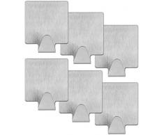 mumbi Handtuchhalter selbstklebend Handtuchhaken ohne Bohren Klebehaken Edelstahl 6 Stück