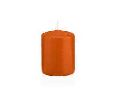 Wiedemann 218315.089 Stumpenkerzen in Cellophan, Wachs, Aprikose, 8 x 6 cm, 16-Einheiten