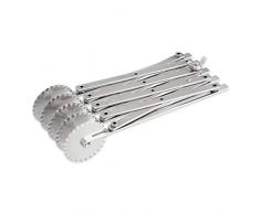 thermohauser Teigschneider (Stahl rostfrei) 5-Teilig, mit gewellten Schneidrädern, Radgröße 5,5 cm