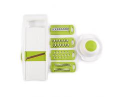 Multifunktionale Gemüsehobel Käsereibe Obstschäler Multifunktionale Küchenhelfer mit 5 austauschbaren Klingen Reibe Küchenwerkzeug