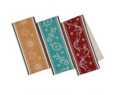 Design Imports Southwest Tisch Linens 18 x 28 - Dishtowel 3-Pack Petroglyphs Stripe Jacquard