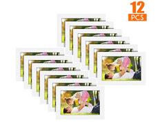 A+Selected A + Weiß und Schwarz Bilderrahmen Set, Holz & Fotos Kleiderbügel Kit für Wandbild und Tisch Schreibtisch Top White 4x6 White 4x6