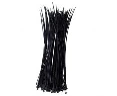 Novelty Bank Nylon Kabelbinder 250 St, 24,9 cm selbstsperrenden Zip Kabelbinder Stark - Schwarz