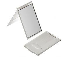 silberkanne Taschenspiegel Schminkspiegel 6x6 cm Silber Plated versilbert in Premium Verarbeitung