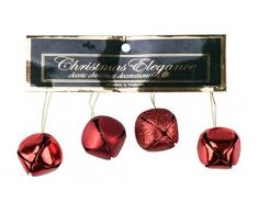 Country Silk Weihnachtsglocken, 4 Stück