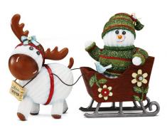Die sockings von Pavilion Geschenk, Welcome Winter, Schneemann und Elch mit Schlitten, 6