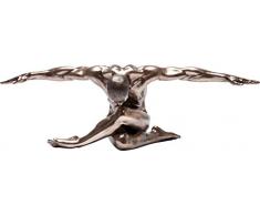 Kare Dekofigur Nude Man Bow, 35791, moderne, große Dekorationsstatue, athletischer Mann, Bronze (H/B/T) 40x137x47cm