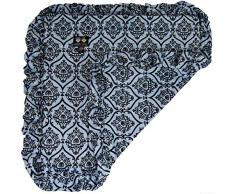 BESSIE AND BARNIE Versailles Blau (Rüschen) Ultra Plüsch Kunstfell Haustier Hund Katze Welpen super weich Wendedecke (mehrere Größen), LG - 56 x 36