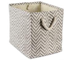 DII, Papierkorb aus geflochtenem Papier Rechteck Large Rectangle grau