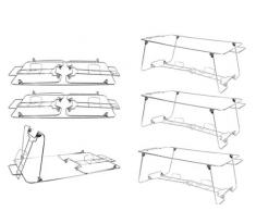 6 Pack Buffet Draht Rack Scheuerstellen faltbar Ständer Chrom Rahmen Serviertabletts Speisewärmer | einfach faltbar faltbar für Speicherung und Wiederverwendung für Home Party, Hochzeit und Geburtstag Party Event Catering Supplies