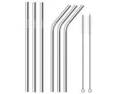 Ipec Therapie für Tumbler, kalte Getränke (3 gerade und 3 Gebogene und 2 Bürsten), silberfarben