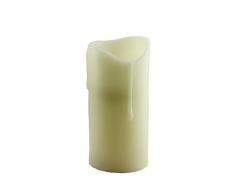Zest Candle Flammenlose Stumpenkerze, 10 x 20 cm, elfenbeinfarben