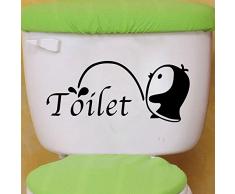 BIBIBIBIBIITIME WC-Aufkleber, lustiges Badezimmer-Waschtischständer, Wandtattoo, Wandaufkleber, Abnehmbarer Zitat, Schriftzug Antik DIY Size Pinguin