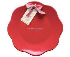 C.R. Gibson Rustic Raccoon Plaid Weihnachtsstrumpf mit Glöckchen, 41,9 cm