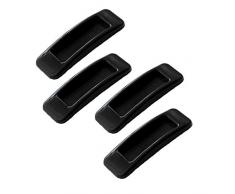 Daimay 4 Stück Sofort-Aufkleber für Schrank, Schubladen, Hilfsgriffe für Küchenschränke, Türen, Fenster, selbstklebend, Schwarz