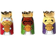 Alessi AMGI10SET1 Heilige Drei Könige Komplett-set Krippenfiguren, Handdekoriertes Porzellan, 3-teilig