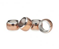 Godinger Hammered Serviettenring, kupferfarben, 4 Stück