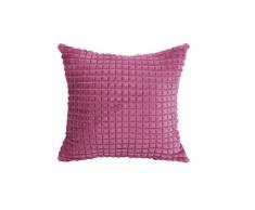 PICCOCASA Flauschiger Überwurf-Kissenbezug aus weichem Kunstfell, Plüsch, luxuriös dekorativ für Sofa, Couch Bett, Auto, Fuchsia, 1 Pack/20 x 20