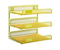 Honey-Can-Do ofc-04879 3-Tier-Fach Schreibtisch Organizer 13.25l X 10,75 W x 12.5H, Lime, 33,7 x 27,3 x 31,8 cm