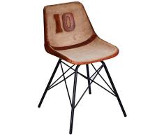 Better & Best Polsterstuhl Stoff Nicht 10, Maße 45 x 50 x 79 cm, Sitz 45,5 cm, Material: Leder/Metall, Leder, Leder, Leder, Leder, Braun, Einheitsgröße