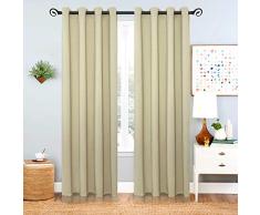 Mohap Rollo Vorhang Dekoschal 2 Platten mit 8 Tüllen Minimalistischen Stil 132,1 cm 52x63 Beige