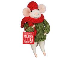 Primitives by Kathy Merry Little Deko-Kiste, 12,7 cm hoch, Stoffmaus, Dekoschild