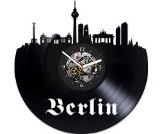 VDM Berlin Neujahrsgeschenk Frau, Wanduhr Modern, Reisegeschenk, Berlin Vinyl-Wanduhr, Jungen, Mädchen, Geburtstagsgeschenk für Männer, Wanduhr groß Vintage