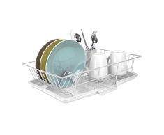 Unbekannt Home Basics Abtropfgestell 3-teilig, weiß