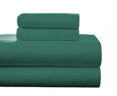 pointehaven Spannbetttuch aus Flanell mit Übergröße Bettlaken, Queen, Moos