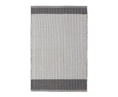 Jute & co Nevada Teppich handgewebt, 100% Baumwolle, Grau, 90 x 55 x 0.5 cm