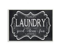 Die Stupell Home Decor Kollektion Laundry Good Clean Fun Kreide Look Wandschild