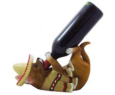 Home-n-Gifts South der Grenze Chihuahua Weinflaschenhalter Skulptur für dekorative und Mexiko Southwest Bar Statuen Und Küche Decor Tischplatte Weinregalen & Steht und Geschenke für Hundeliebhaber