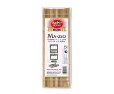 Bamboo Garden Makisu - Bambusmatte zum Rollen von Sushi Sushimatte, Sushi-Roller, Former zum asiatisch Kochen, Menge: 3 Stück