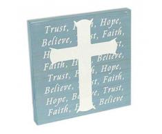 Spirit & Truth Wandtafel Spirit Cross Trust mit tiefem Waschbecken, 30,5 x 30,5 x 1,25 cm