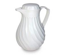 Grunwerg Connoisserve Karaffe aus Kunststoff mit Wirbelmuster – 40oz, Weiβ, Dreiwellige Isolierung