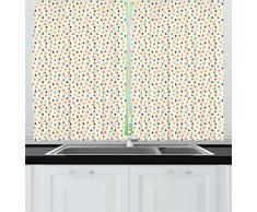 Pop Art Decor Vorhänge von ambesonne, Retro Stil der 50er Jahre Bild mit Herzen Abstrakt Polka Dots Kunstdruck, Wohnzimmer Schlafzimmer Fenster Drapes 2-Set, Hot Pink und Türkis, Textil, Multi 14, 55 W By 39 L