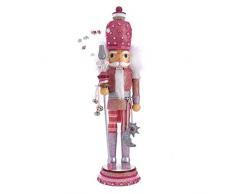 Kurt S. Adler 17.5-Inch Hollywood Millennial Pink Nutcracker Nussknacker, Mehrfarbig