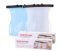 Dewsshine Aufbewahrungsbeutel für Lebensmitteln, BPA-frei, hygienisch, auslaufsicher, luftdicht, für Küche, Kühlschrank, Gefrierschrank, Snack Assorts Color