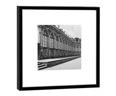 COGNOSCO Fotografie im Holzrahmen: Zwinger Fotodruck-Format 27 x 27 cm-Rahmenfarbe schwarz-Hochwertiges Wandbild, Geschenkidee oder Souvenir aus Dresden, Holz, Weiß, Rahmen