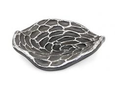 Imax 20147 Rosa Deko-Schale, Silber