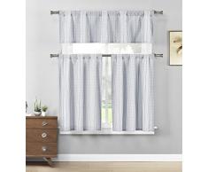 Duck River Textil Liam Küchenvorhang Jeans Blau-Weiß