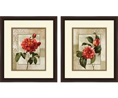 PTM Bilder 1–20836 A 1 rot Rosen Rahmen, 14 von 40,6 cm, Espresso, Set von 2