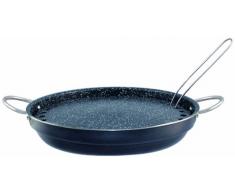 Silex Italia Ecostone SIL 2347 Grillpfanne, Antihaftbeschichtung, aus Aluminium, Durchmesser 32 cm, 2 Edelstahl-Griffe, Schwarz mit Steineffekt