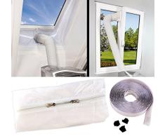 Sichler Haushaltsgeräte Fensterabdichtung Klima: Abluft Fensterabdichtung für mobile Klimageräte, Hot Air Stop (Fensterabdichtung Klimaanlage)