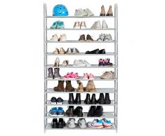 Store It 670162 XXXL Schuhregal, Kunstoff, Grau/Weiss, 100cm breit